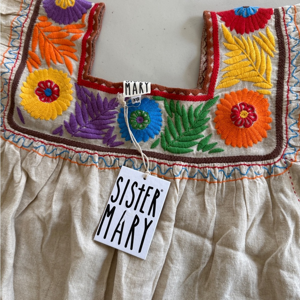 Sister Mary Embroidered Top